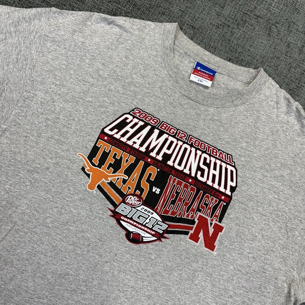 2009 Big‎ 12 Championship T-Shirt  XXL Nebraska Cornhuskers Vs Texas Longhorns